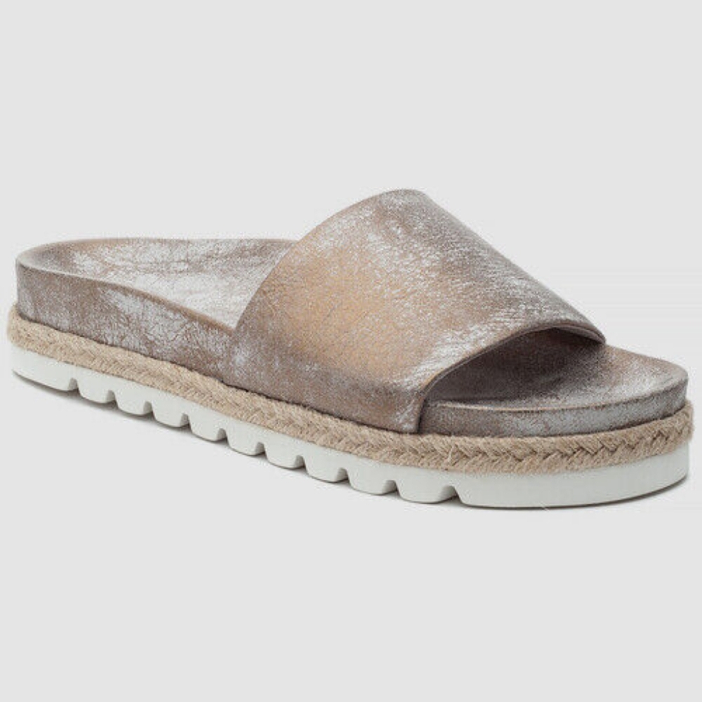 J/SLIDES Bronze Metallic Suede LIBBY